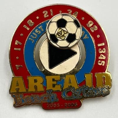 AYSO Beach Cities Soccer Pin 2005-2006 Just Push Play Spinner Sport Pins Int'l - Thumbnail 2