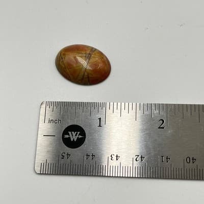 VTG Tiger's Eye Dolphin & Sphere, Jasper Cabs, Heart Stones, Unset Gem Lot 6pc - Thumbnail 5