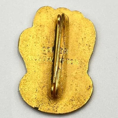 Vintage Sunderland Enamel Pin, Gold-Tone White Hand Badge, British Heritage Gift - Thumbnail 3