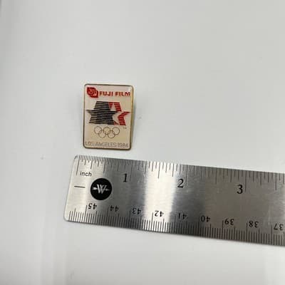 Vintage 1984 Los Angeles Olympics Fujifilm Enamel Pin Gold Tone Star Logo LA84 - Thumbnail 6
