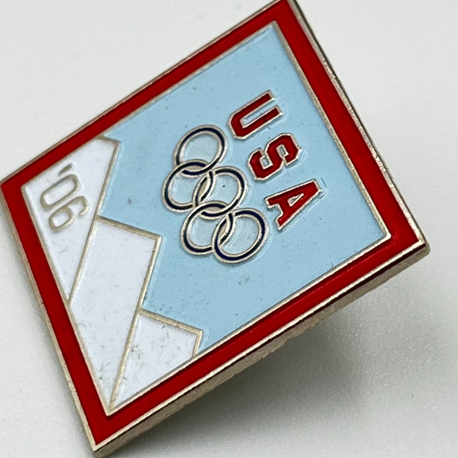 Vintage 2006 USA Olympics Pin Winter Games Torino Aminco Red White Blue Enamel - Thumbnail 3