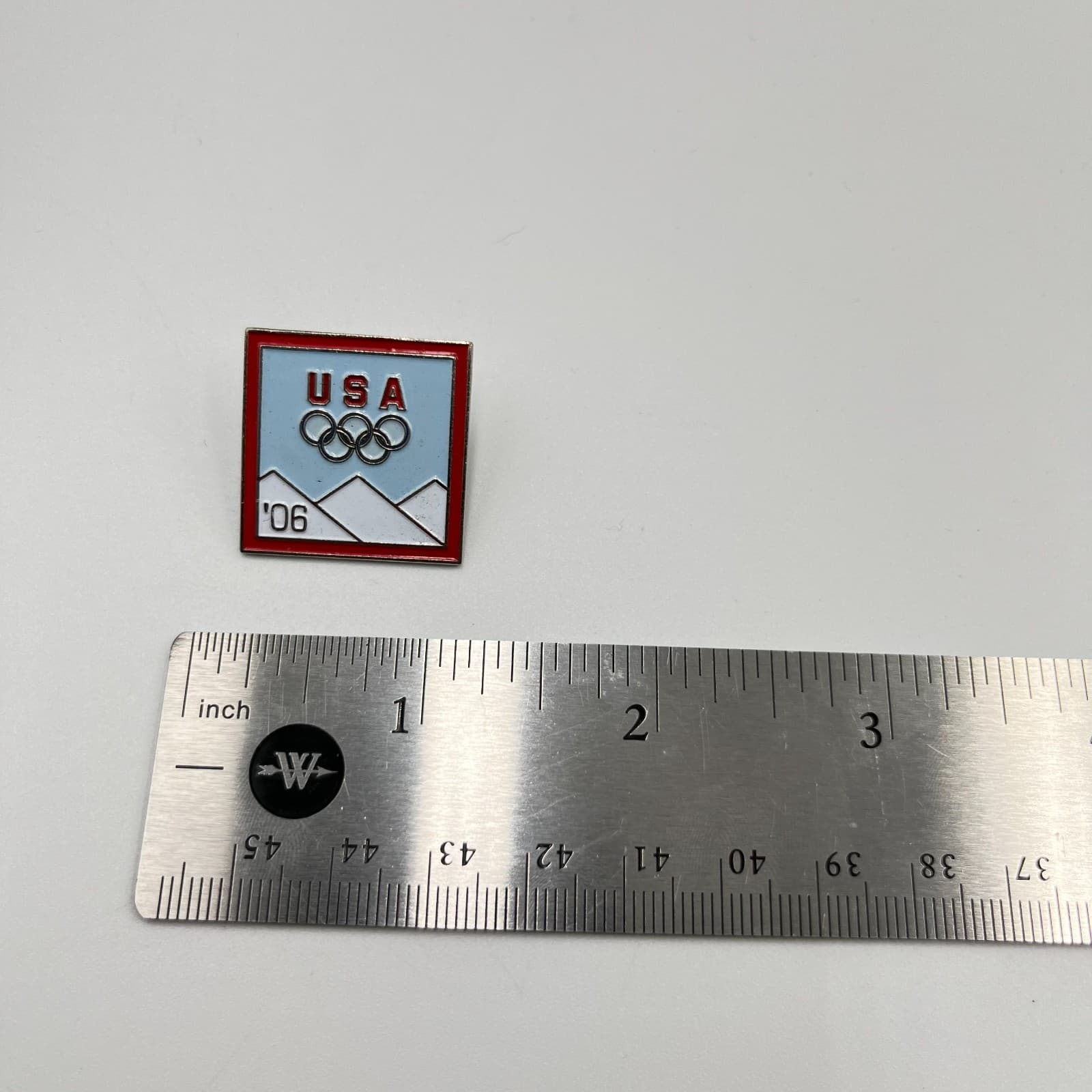 Vintage 2006 USA Olympics Pin Winter Games Torino Aminco Red White Blue Enamel - Thumbnail 6