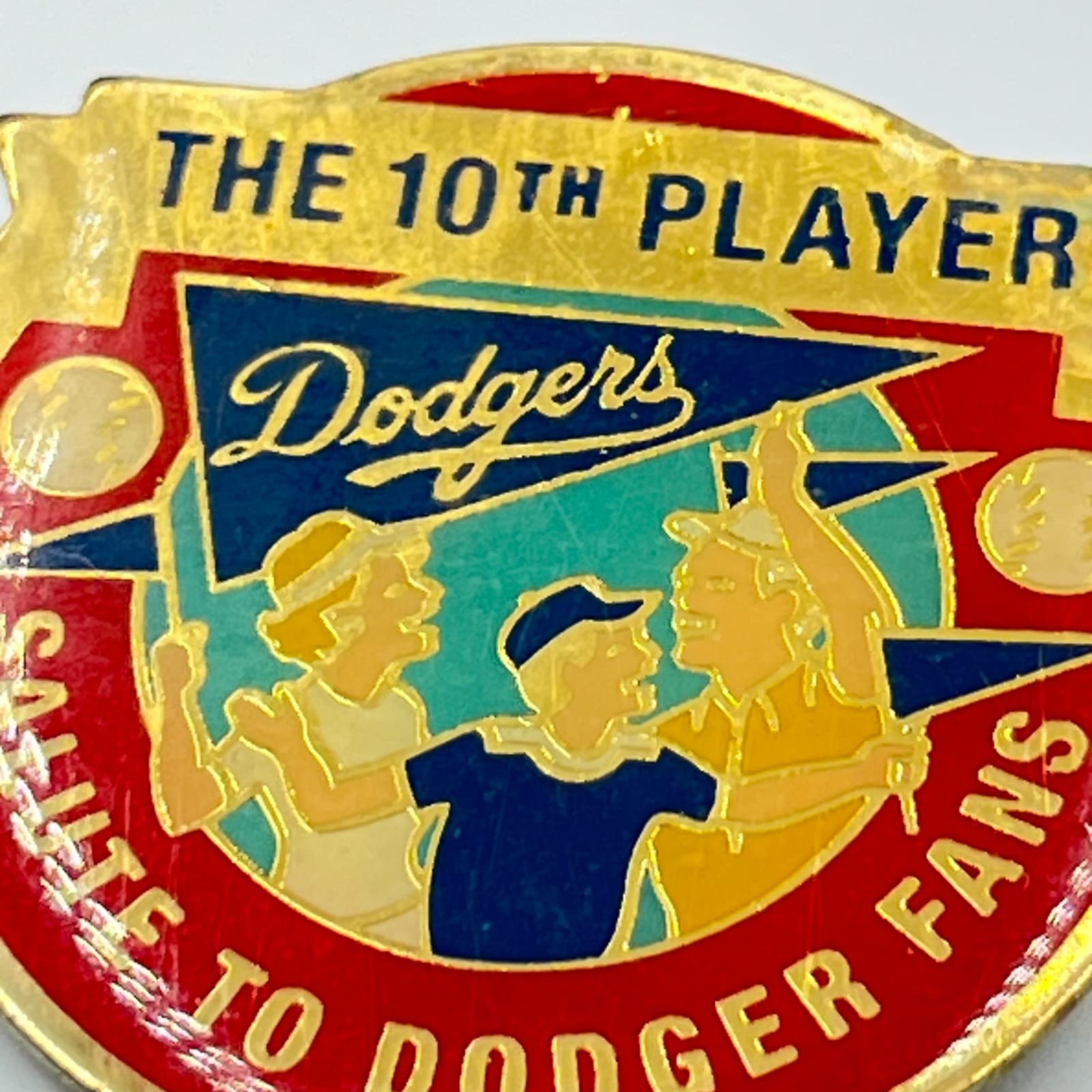 VTG 1992 LA Dodgers Stadium 30th Anniversary Pin Unocal 76 10th Player Enamel - Thumbnail 3