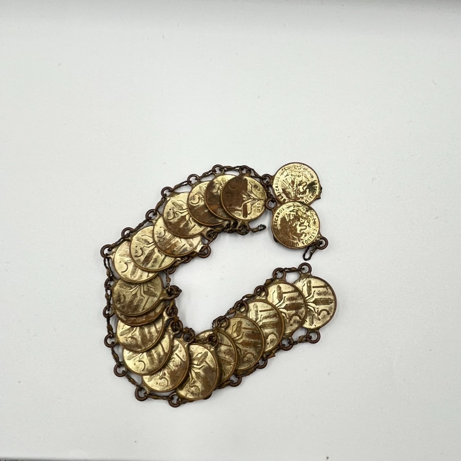 Mixed Vintage Jewelry Repair Lot - Tassel Earrings, Coin Bracelet, Pearl Chain - Thumbnail 3