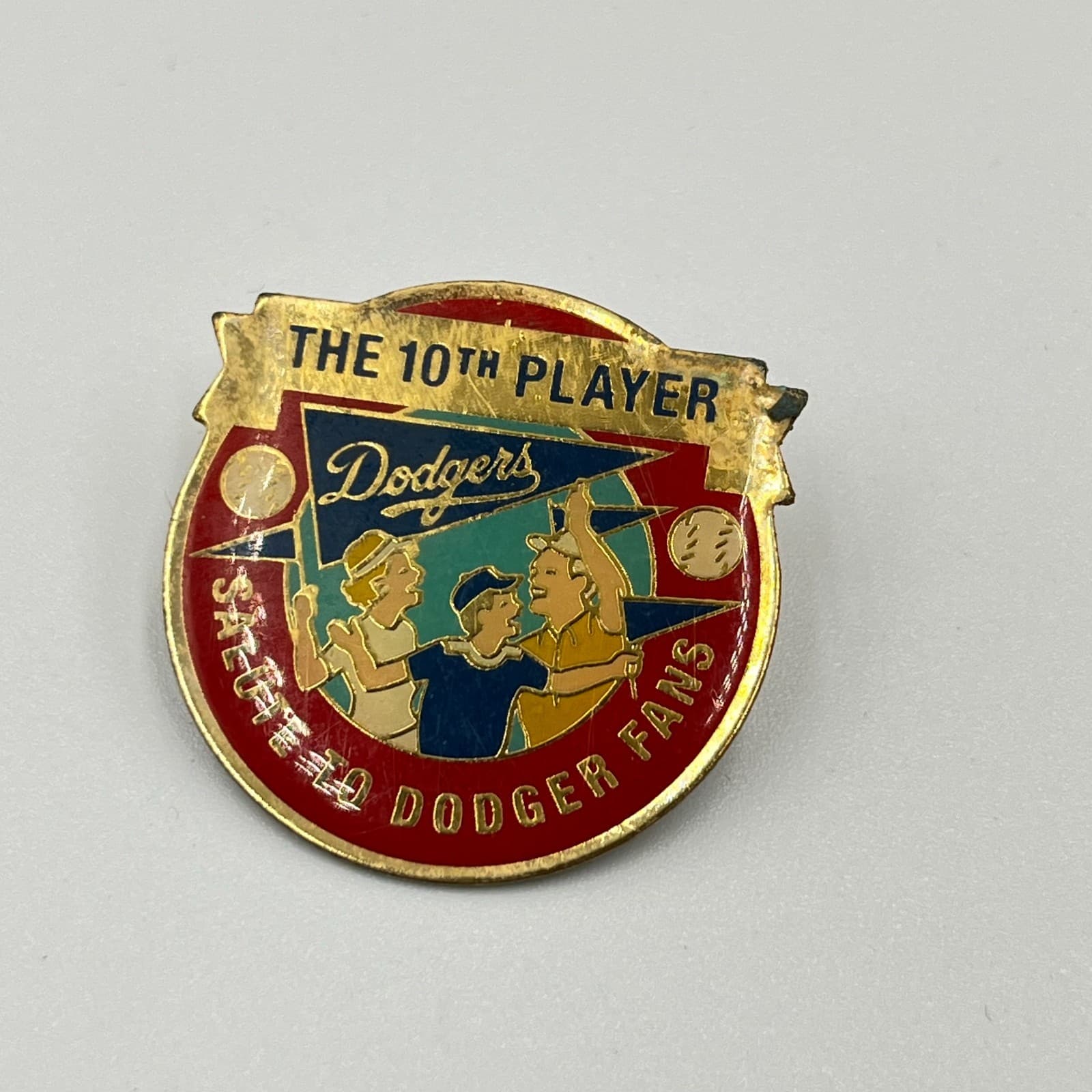 VTG 1992 LA Dodgers Stadium 30th Anniversary Pin Unocal 76 10th Player Enamel - Thumbnail 2