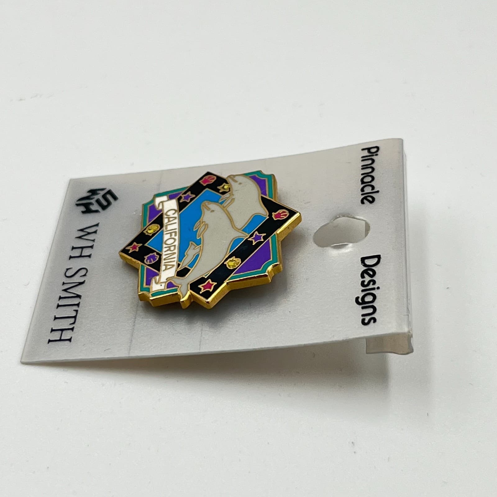 Vintage Pinnacle Designs California Dolphin Enamel Lapel Pin Retro Souvenir - Thumbnail 3