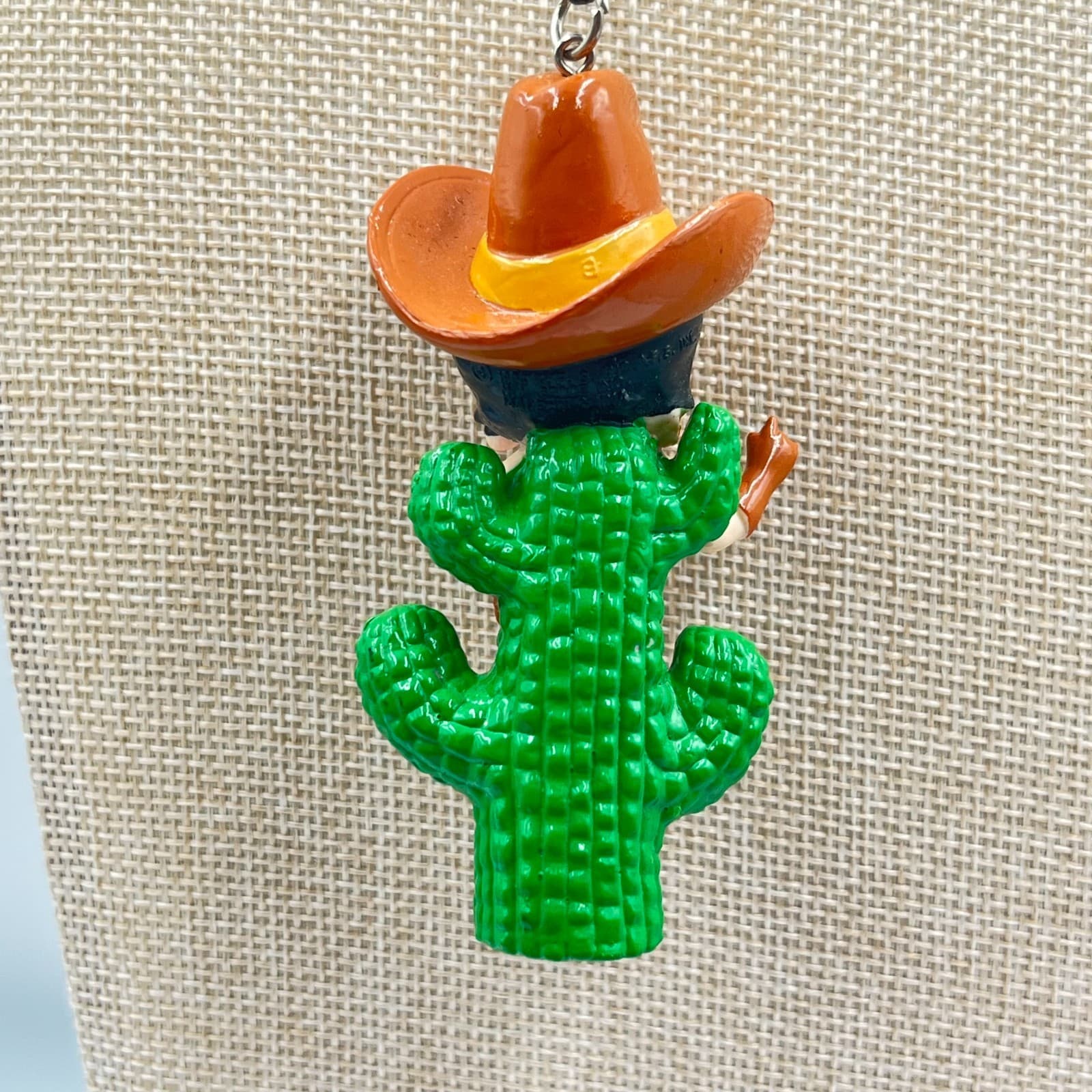 Vintage Style Betty Boop Cowgirl Cactus Pendant Necklace Retro Resin Jewelry - Thumbnail 5