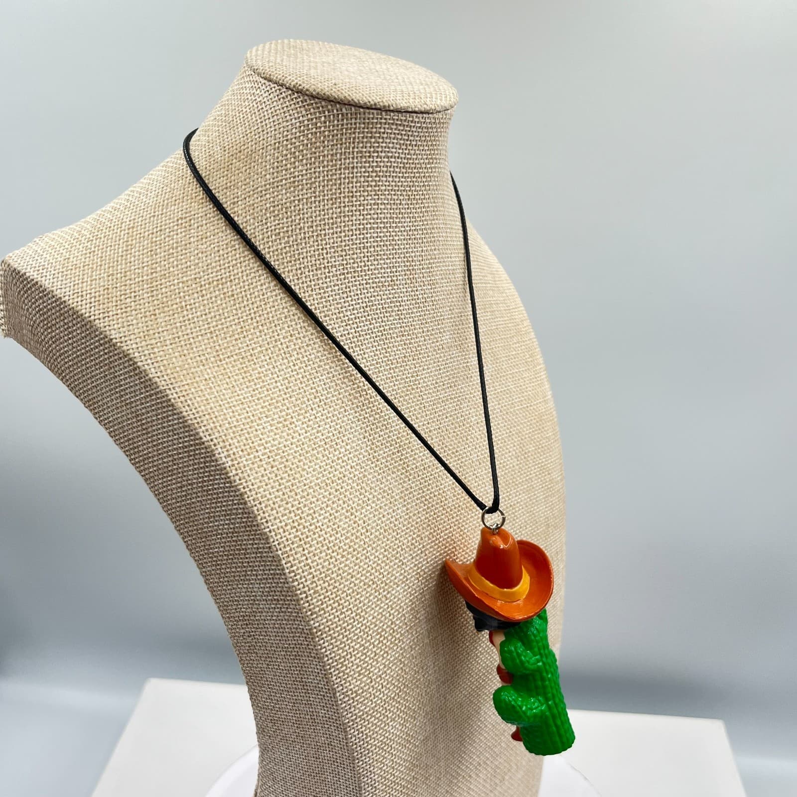 Vintage Style Betty Boop Cowgirl Cactus Pendant Necklace Retro Resin Jewelry - Thumbnail 6