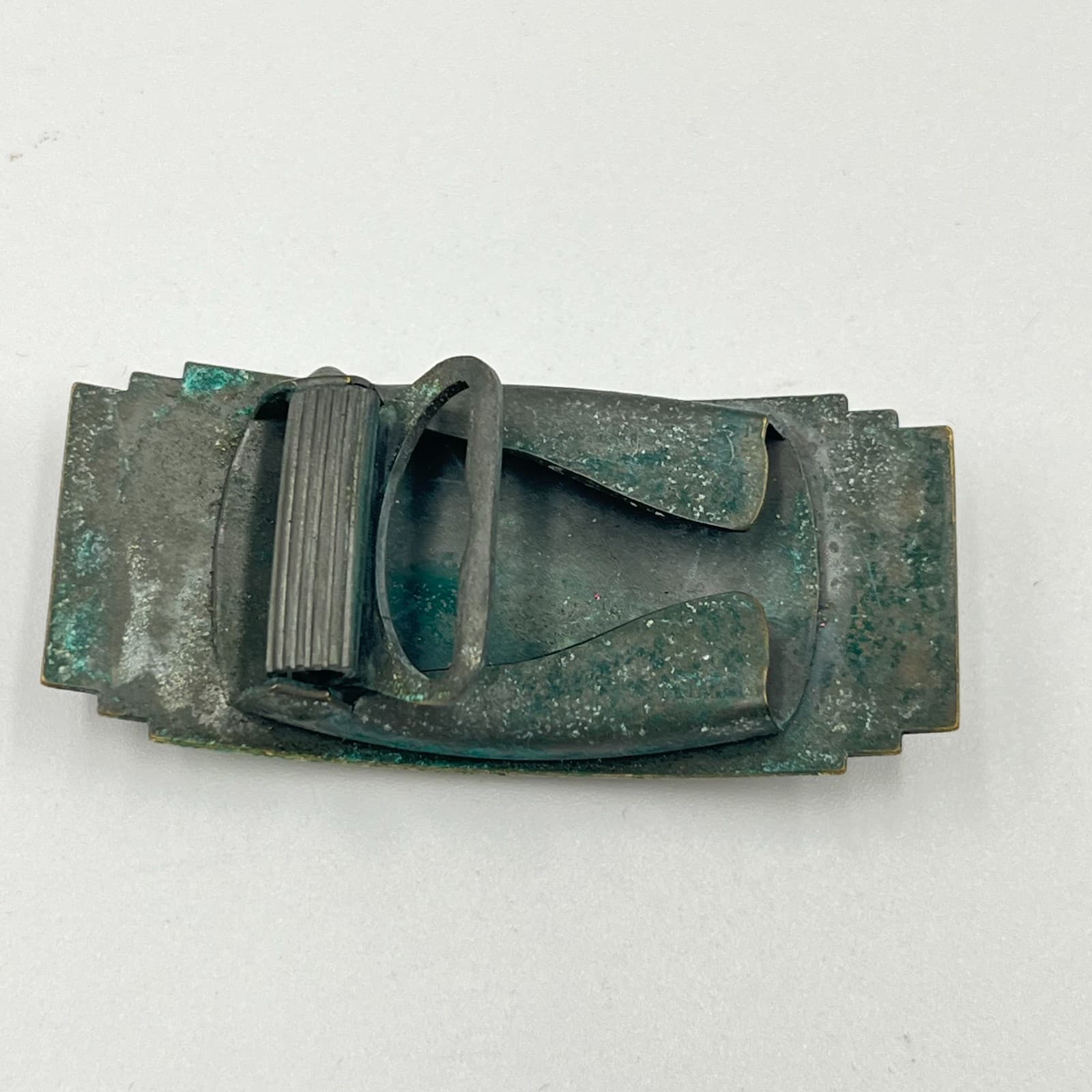 Vintage California Intramural Brass Belt Buckle Art Deco Swimming Trophy Style - Thumbnail 3