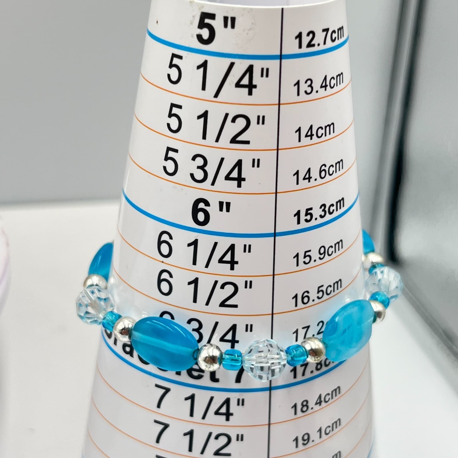 Vintage Retro Teal Blue Beaded Necklace & Bracelet Set 4pc Fashion Jewelry - Thumbnail 10