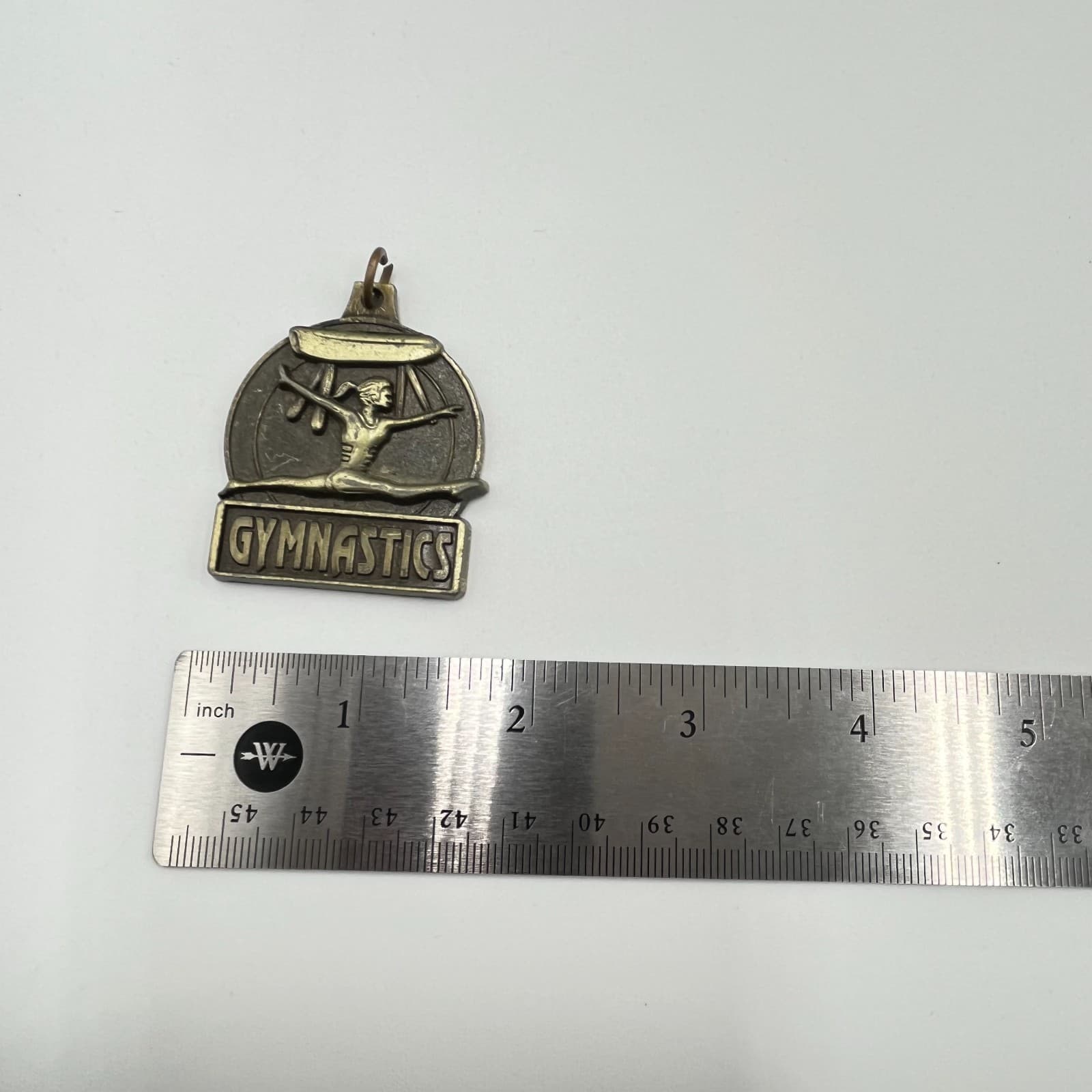 Vintage Sports Medals & Pins Lot 6pc Gymnastics Swimming Cheer Varsity 1980s - Thumbnail 4