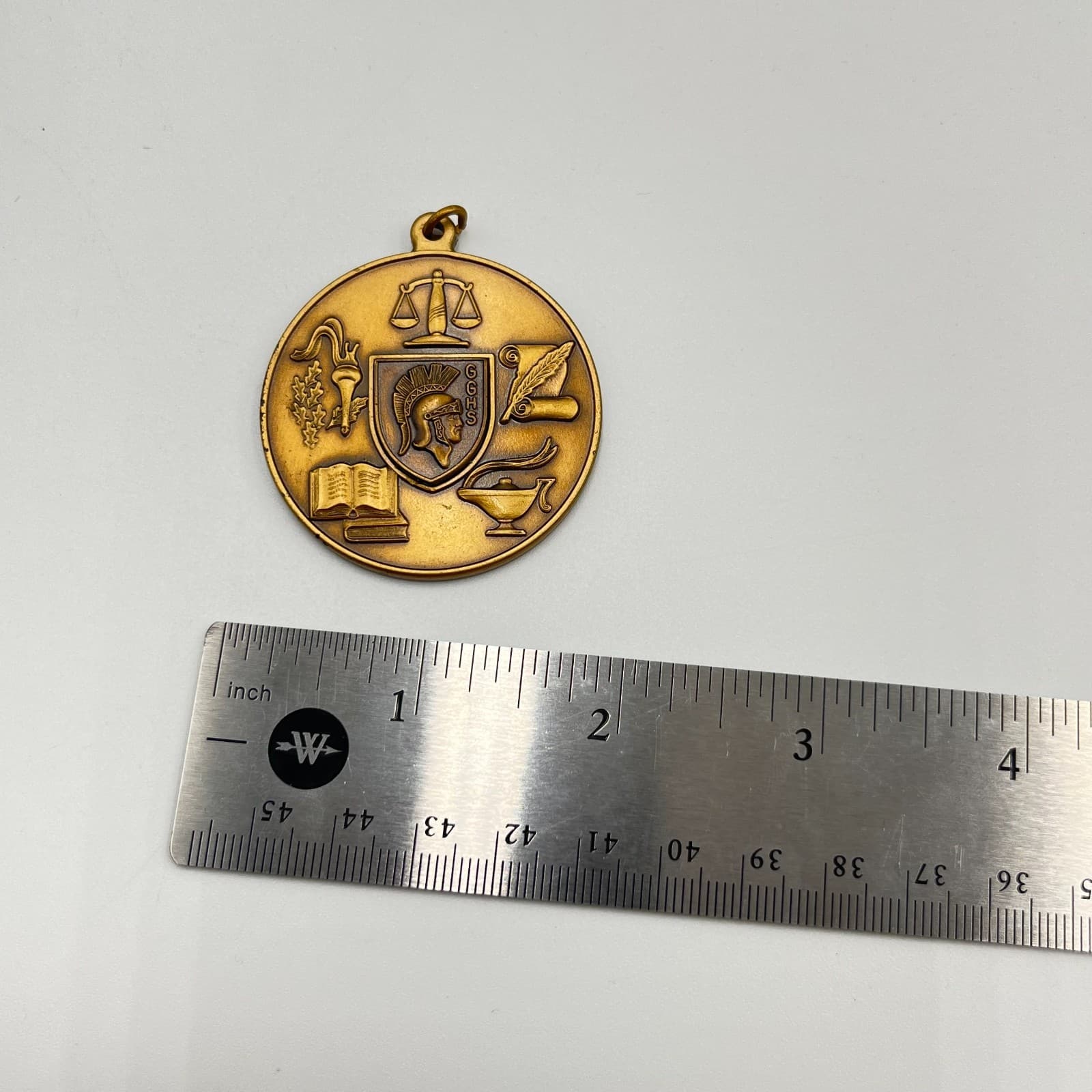 Vintage Sports Medals & Pins Lot 6pc Gymnastics Swimming Cheer Varsity 1980s - Thumbnail 18