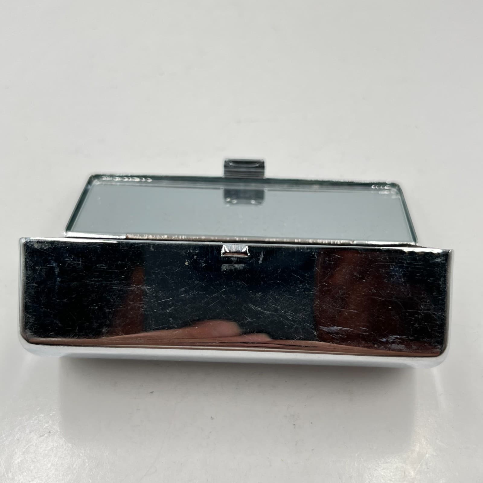 VTG Silver Filigree Rectangular Jewelry Box Retro Footed Trinket Case Red Velvet - Thumbnail 4