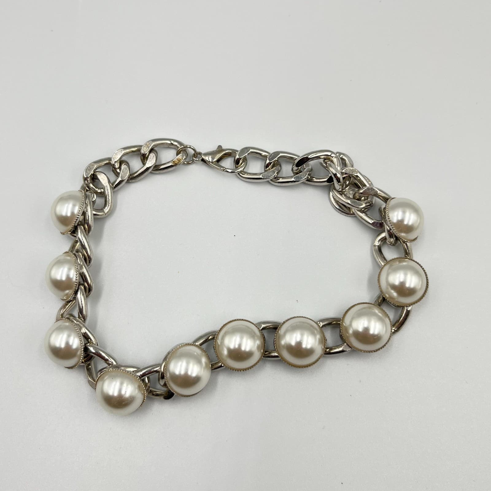 Vintage Estate 7pc Jewelry Set Clear Crystal Faux Pearl Hair Clips Brooches Y2K - Thumbnail 12