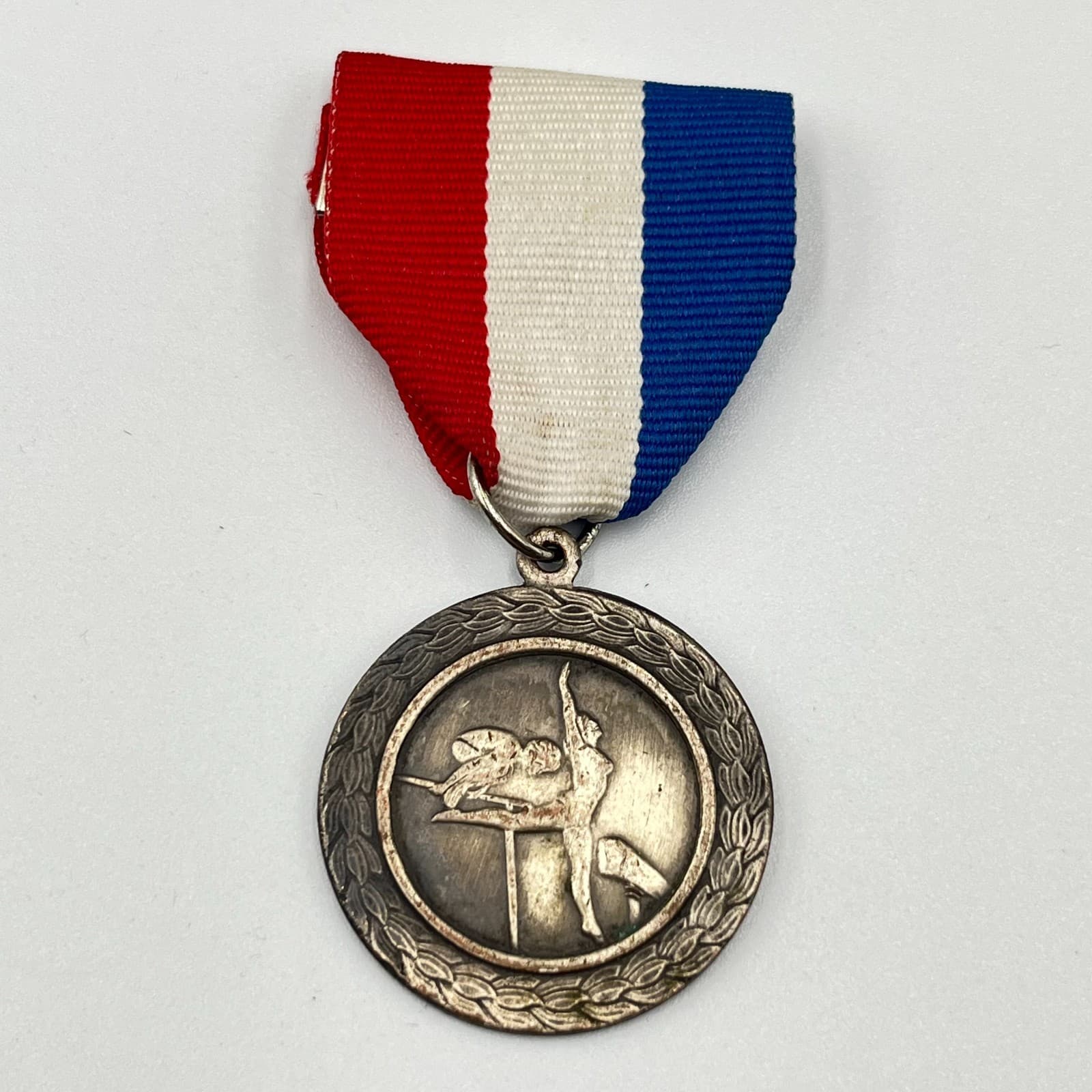 Vintage Sports Medals & Pins Lot 6pc Gymnastics Swimming Cheer Varsity 1980s - Thumbnail 5