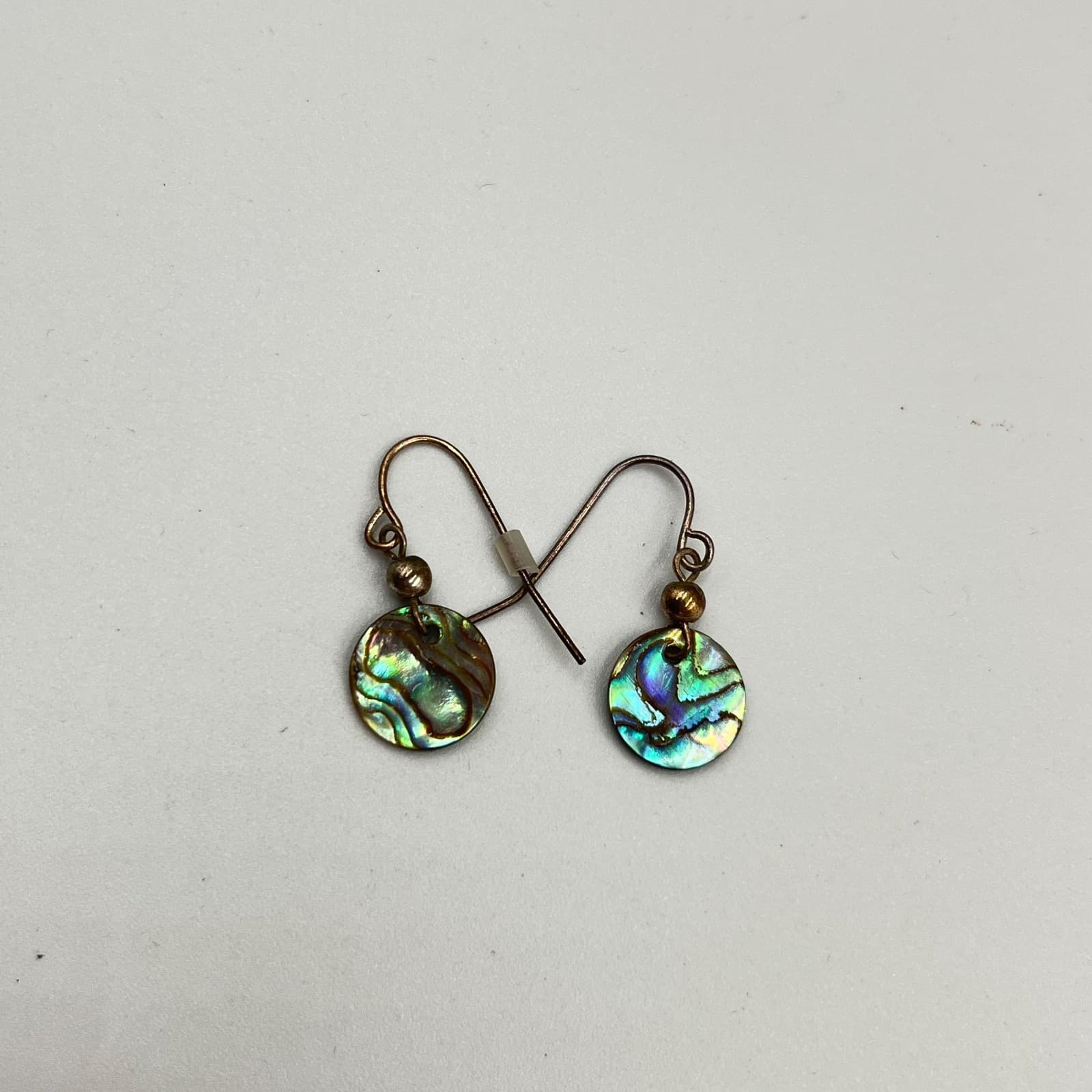 Vintage Abalone Shell Earring Set Mixed Styles Boho Iridescent Mother of Pearl - Thumbnail 2