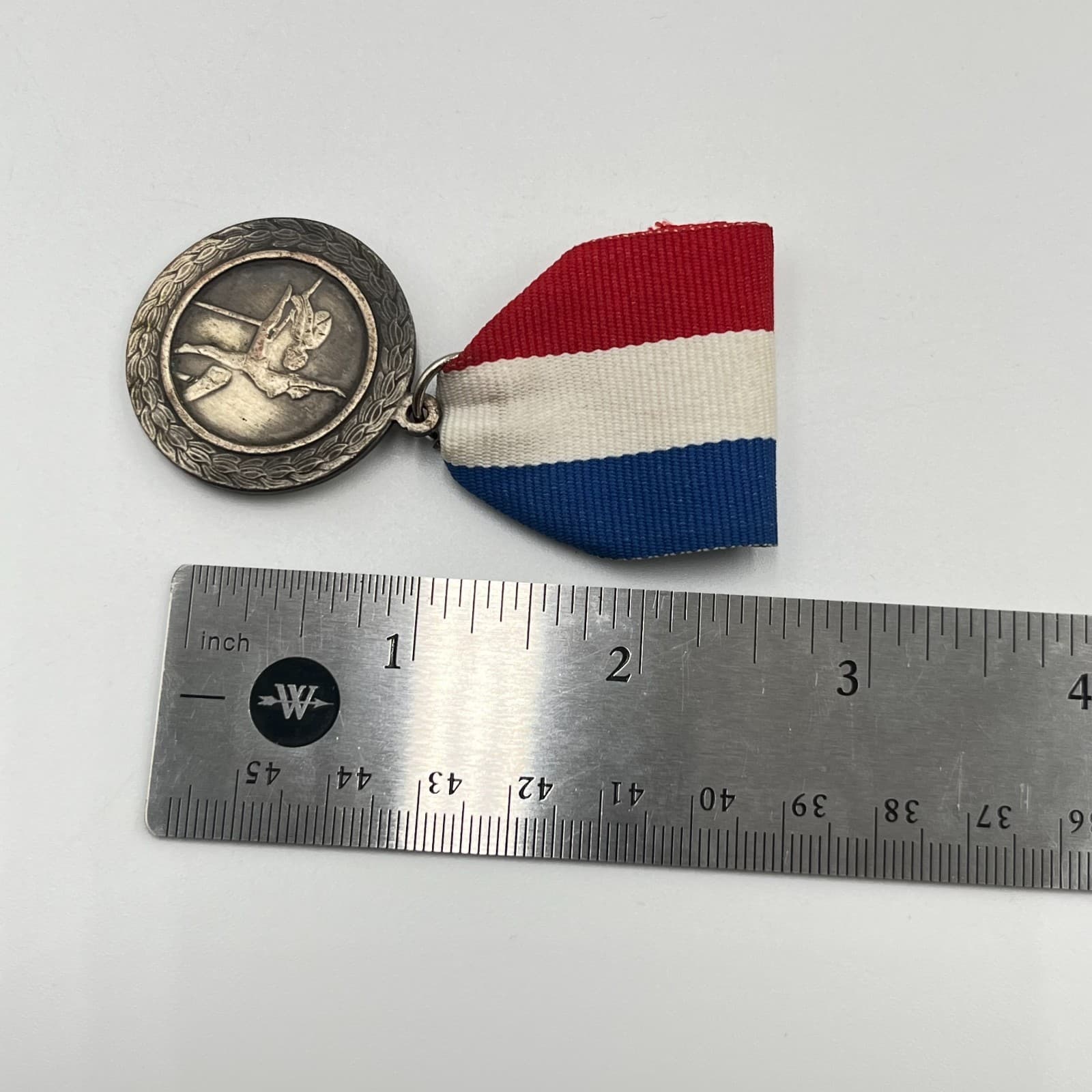 Vintage Sports Medals & Pins Lot 6pc Gymnastics Swimming Cheer Varsity 1980s - Thumbnail 7