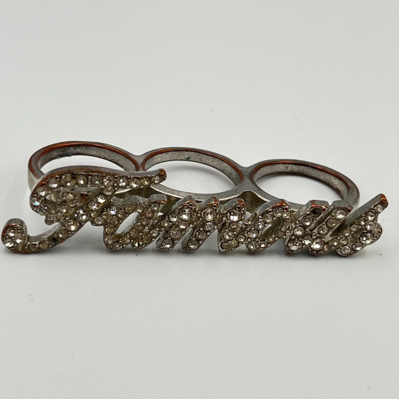 Vintage 5pc Statement Ring Set Y2K Goth Boho Dragon Eye Faux Pearl Rhinestone - Thumbnail 17