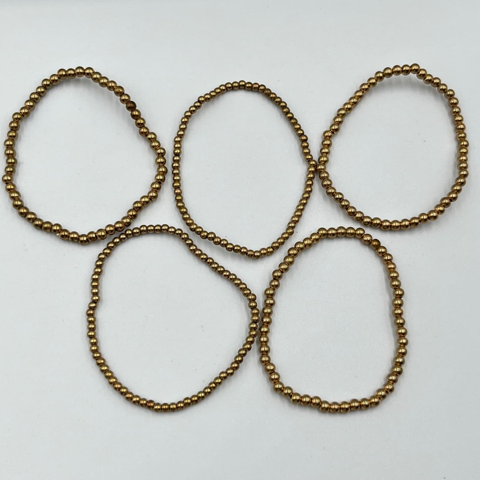 Vintage Gold Tone Ornate Bangle Bracelet Stack Set Retro Statement Boho Classic - Thumbnail 4
