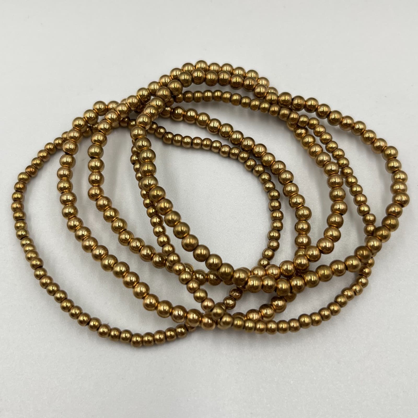 Vintage Gold Tone Ornate Bangle Bracelet Stack Set Retro Statement Boho Classic