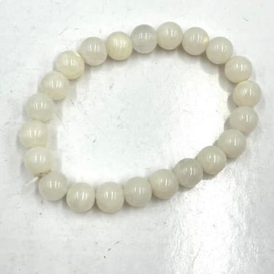 Vintage White Beaded Stretch Bracelet Duo Set Gold Tone Star Charm Y2K Boho - Thumbnail 2