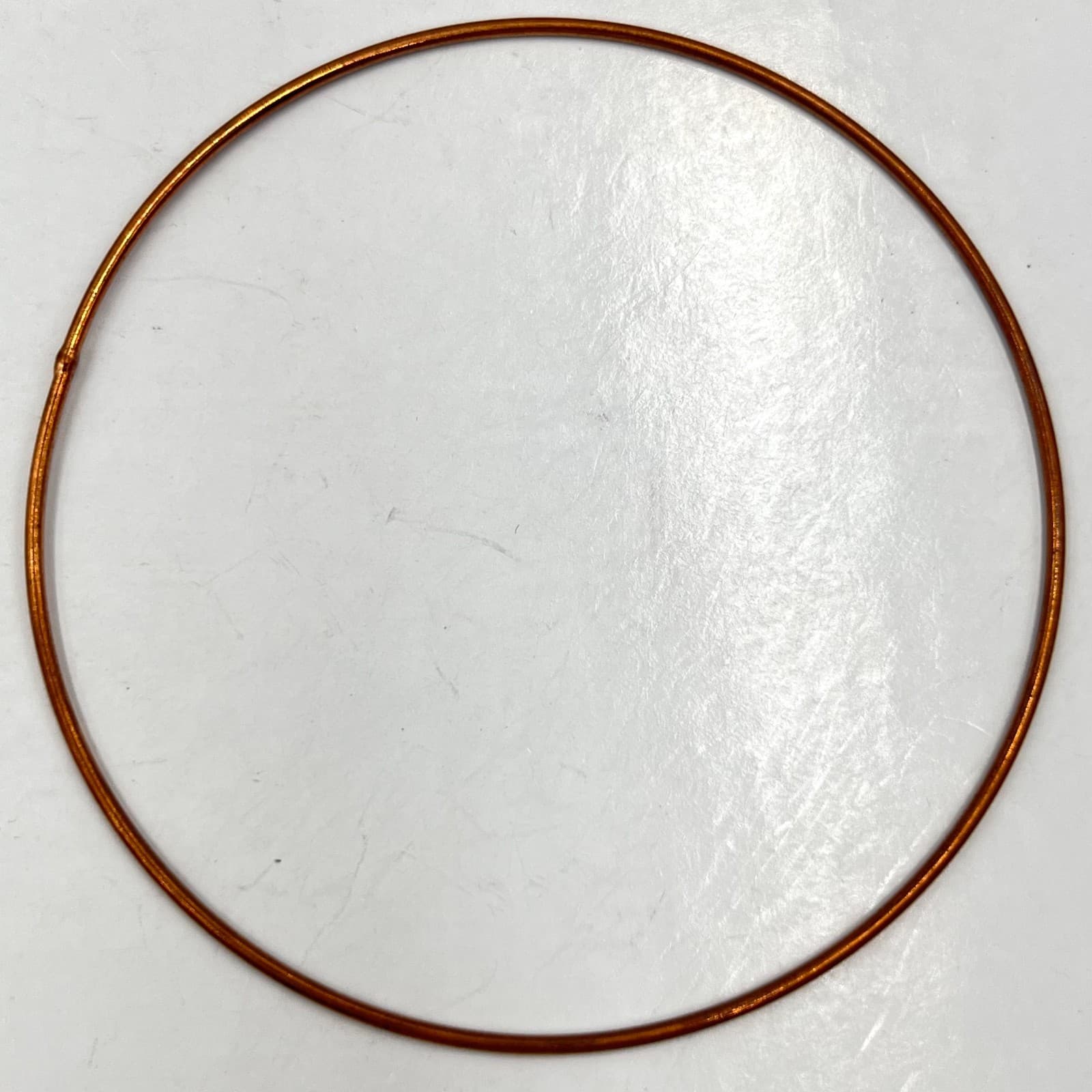 Vintage Copper Tone Slim Bangle Bracelet Set of 6 Minimalist Stackable Retro - Thumbnail 3