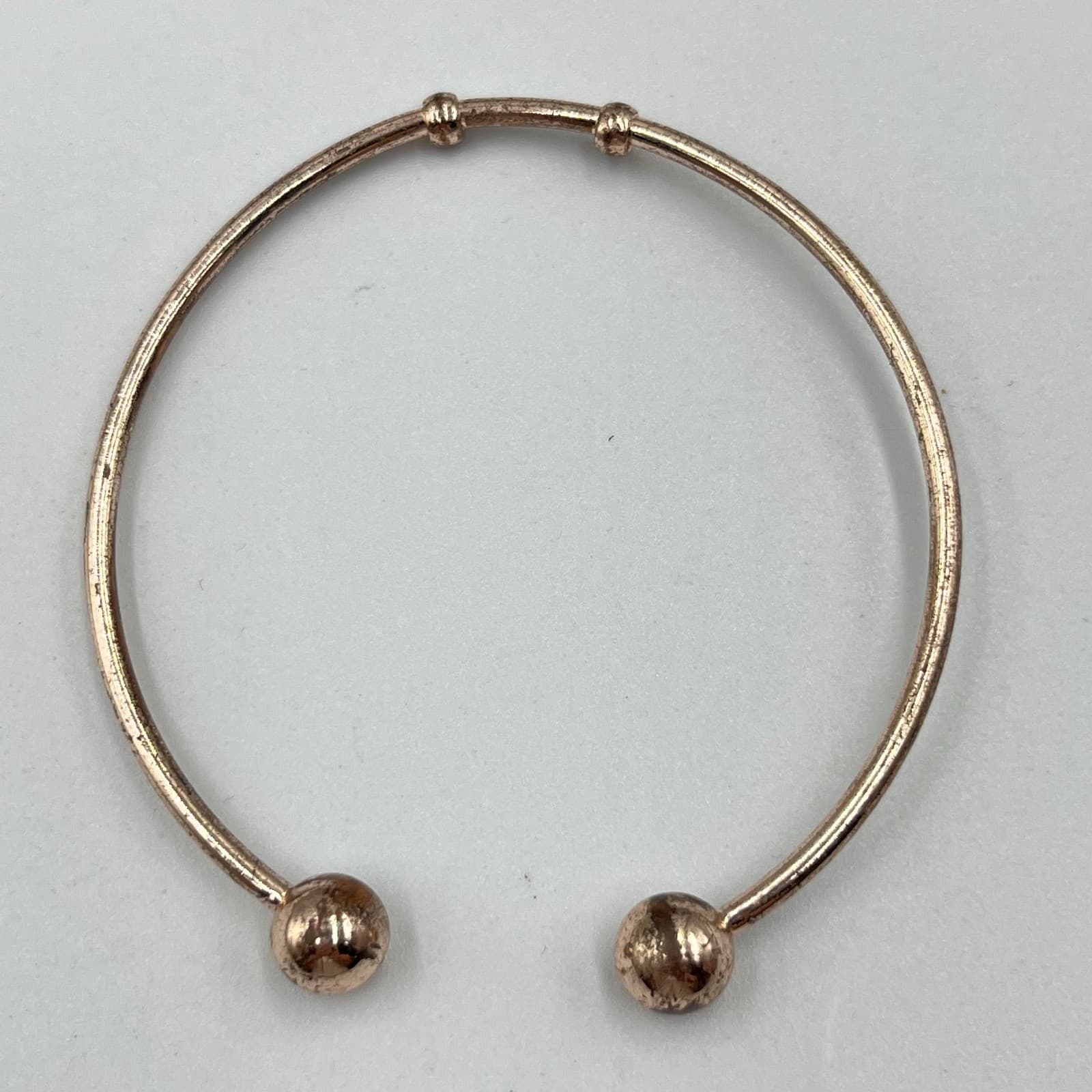 VTG Modern Trio Stackable Cuff Bracelets Set Mixed Metal Silver Gold Rose Gold - Thumbnail 6