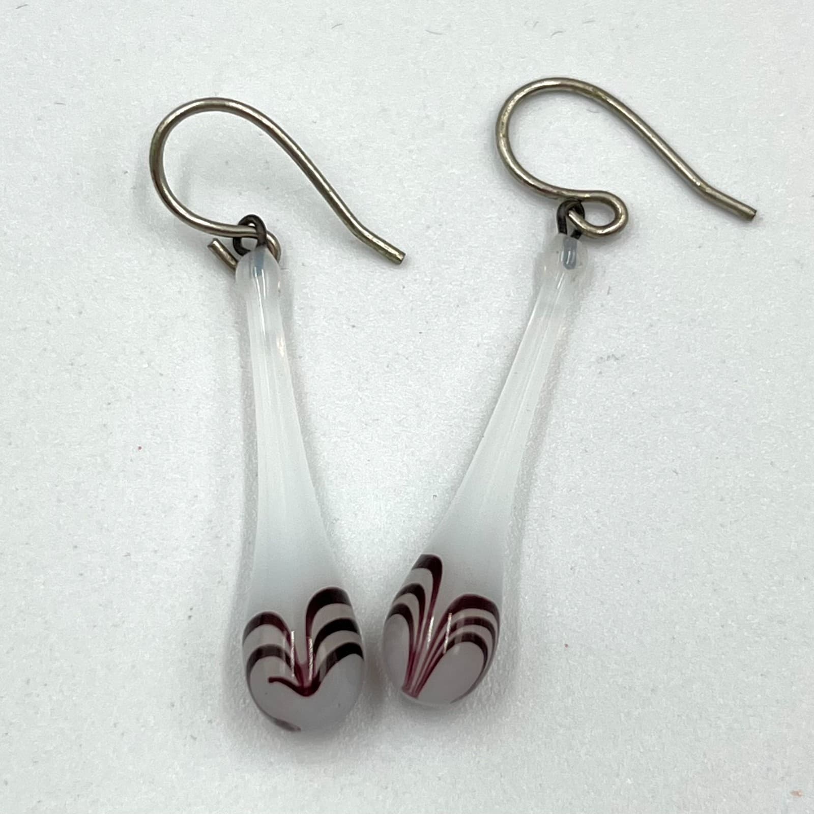 VTG Artisan Glass & Stone Earring Set Handblown Lampwork Dangle Mixed Lot Boho - Thumbnail 2