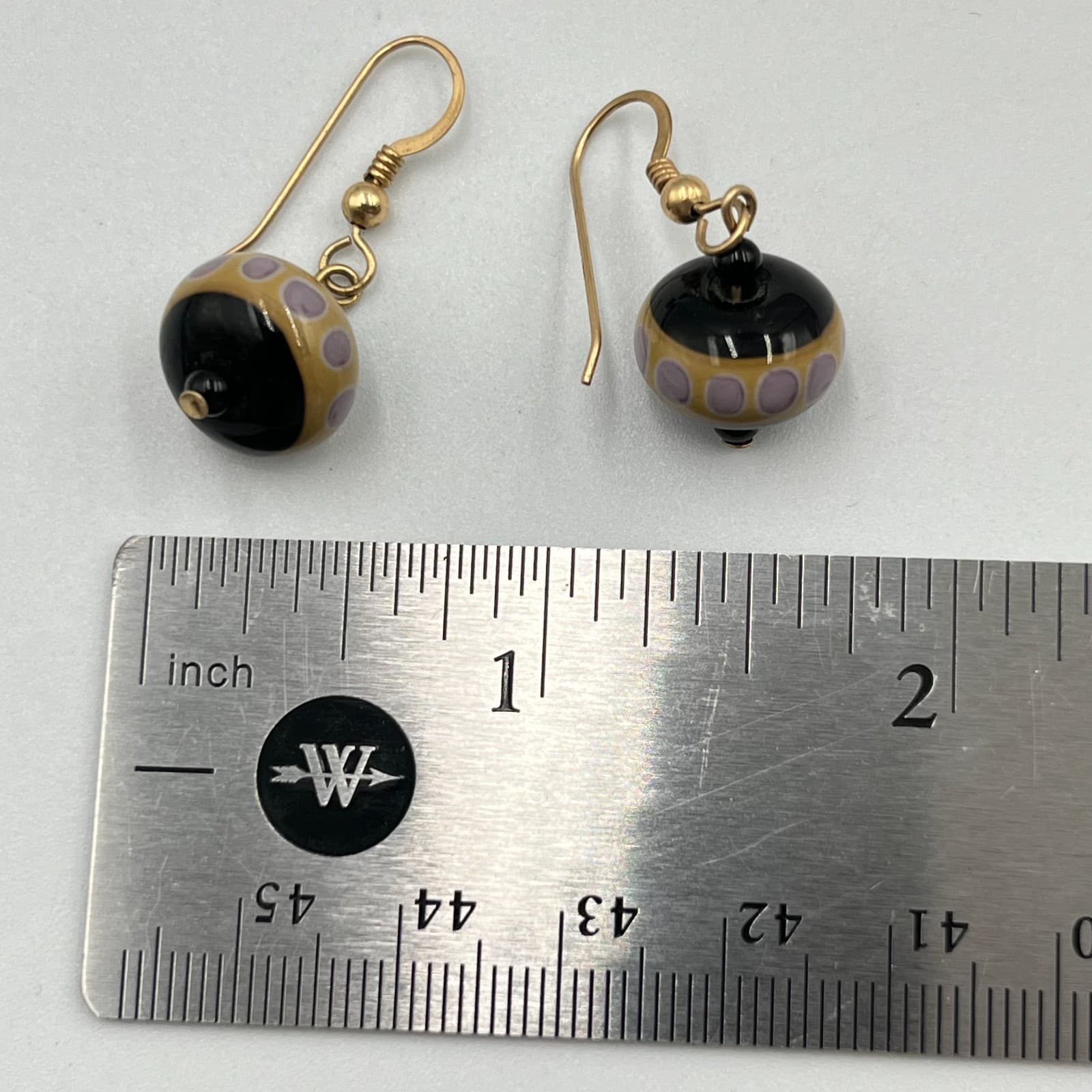 Vintage Artisan Lampwork & Dichroic Glass Earring Set 4 Piras Boho Abstract - Thumbnail 3