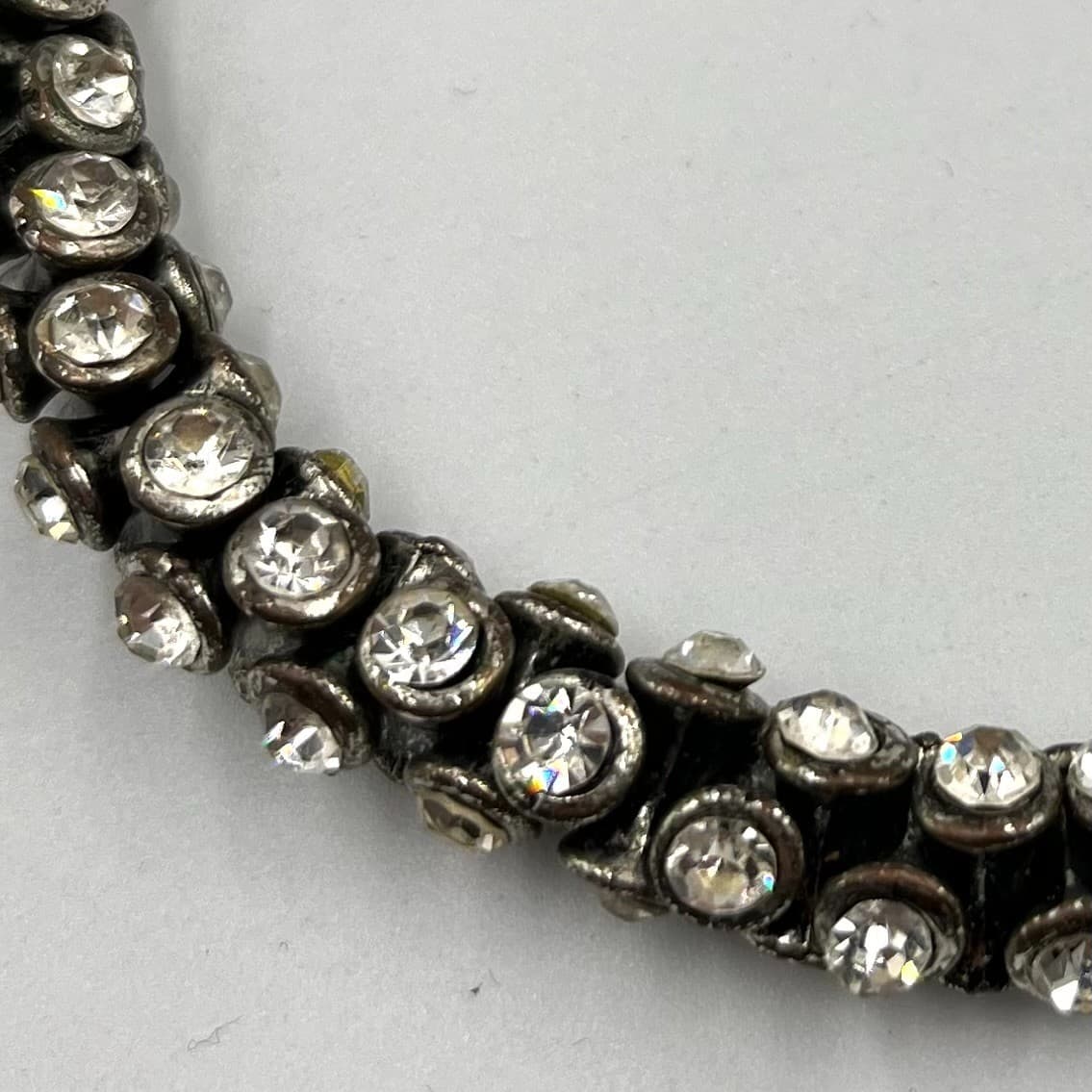 Vintage American Eagle Outfitters (AEO) Bronze Tone Rhinestone Collar Necklace - Thumbnail 4