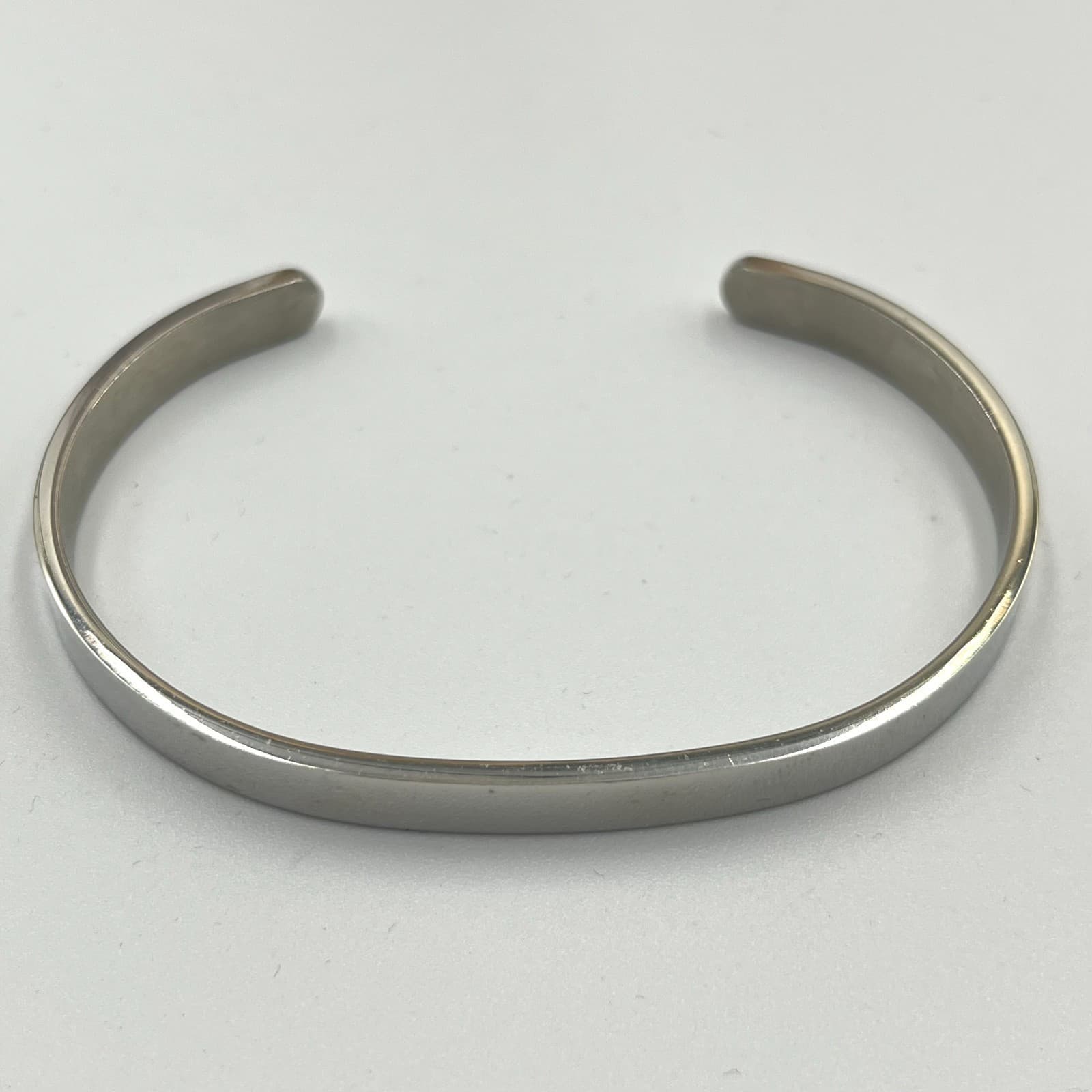 Vintage Modern Silver Tone Mantra Cuff Bracelet "Your Anxiety Is Lying To You" - Thumbnail 2