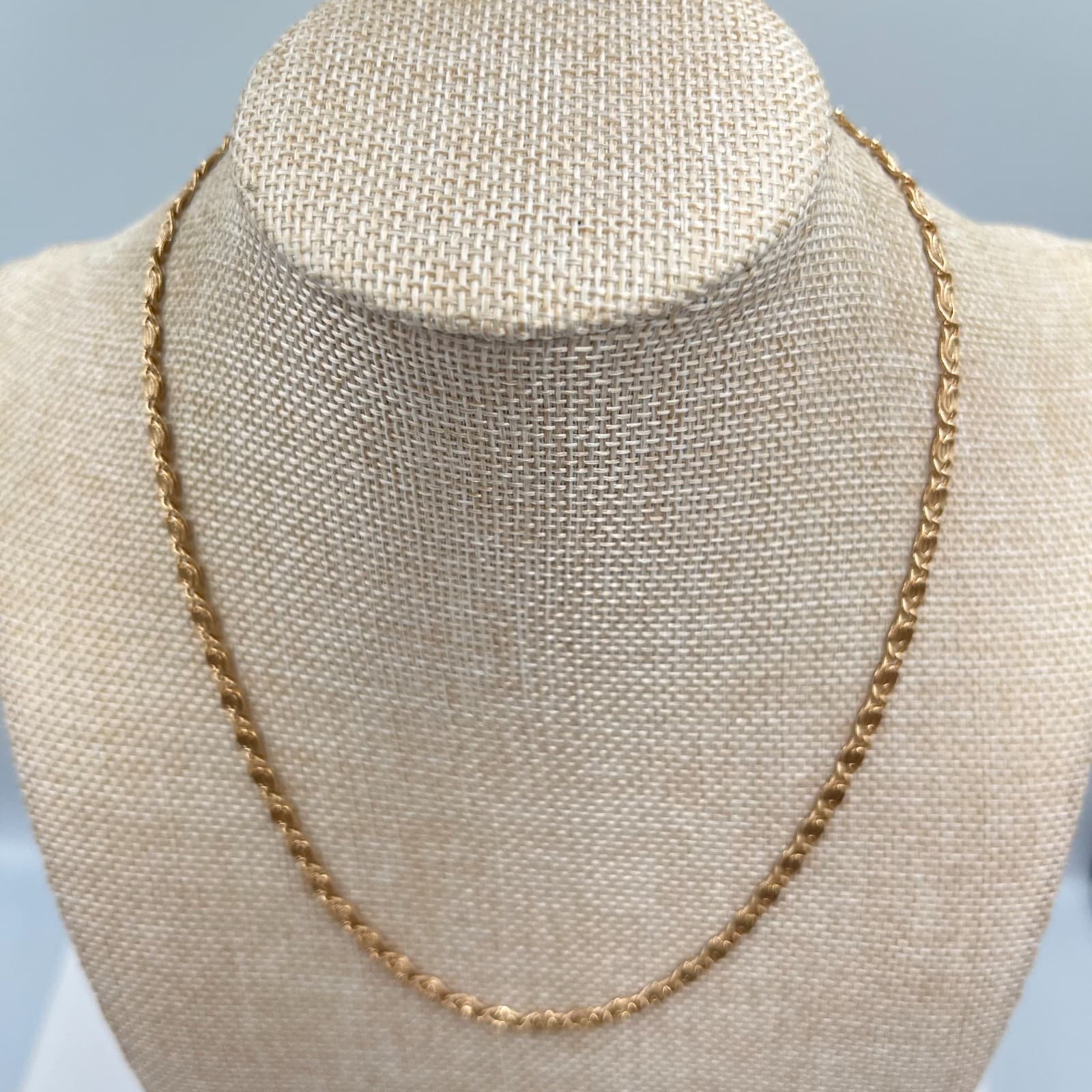 Vintage Gold Tone Double Layer S-Link Chain Necklace Set Lobster Adjustable - Thumbnail 3