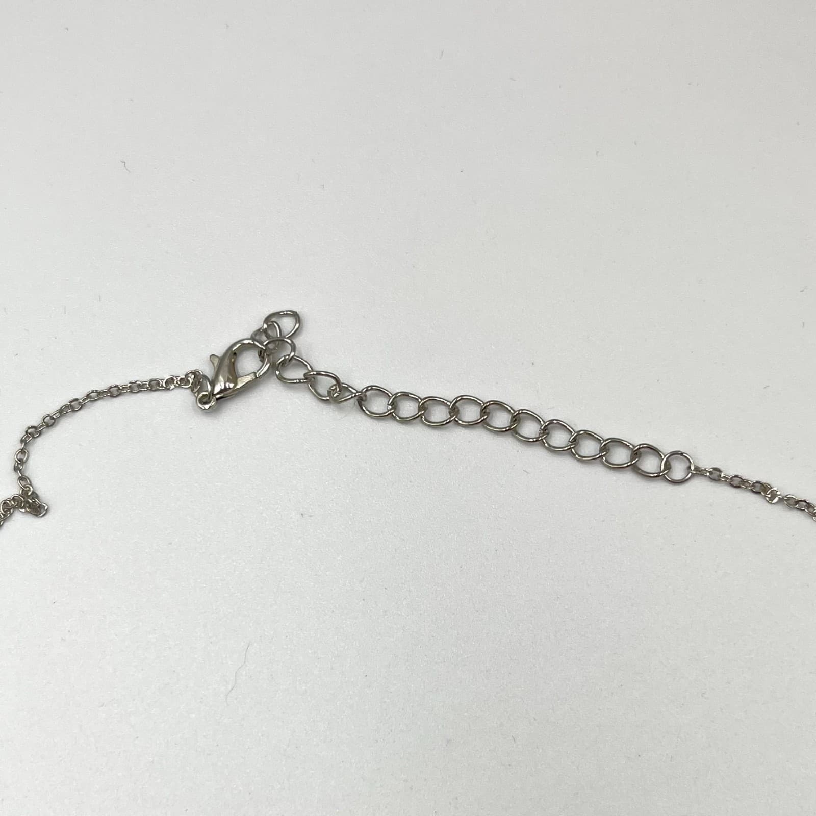 Vintage Southwestern Silver Tone Teardrop Pendant Stone Necklace Bohemian - Thumbnail 2