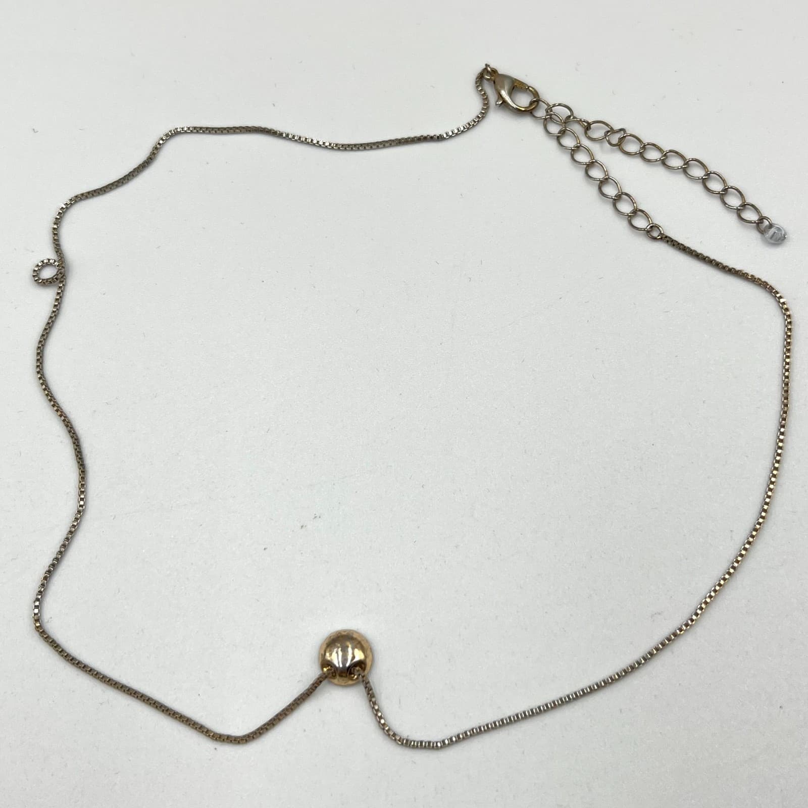 Vintage Y2K Gold Tone Pave Disco Ball Pendant Box Chain Necklace 16" Classic - Thumbnail 6