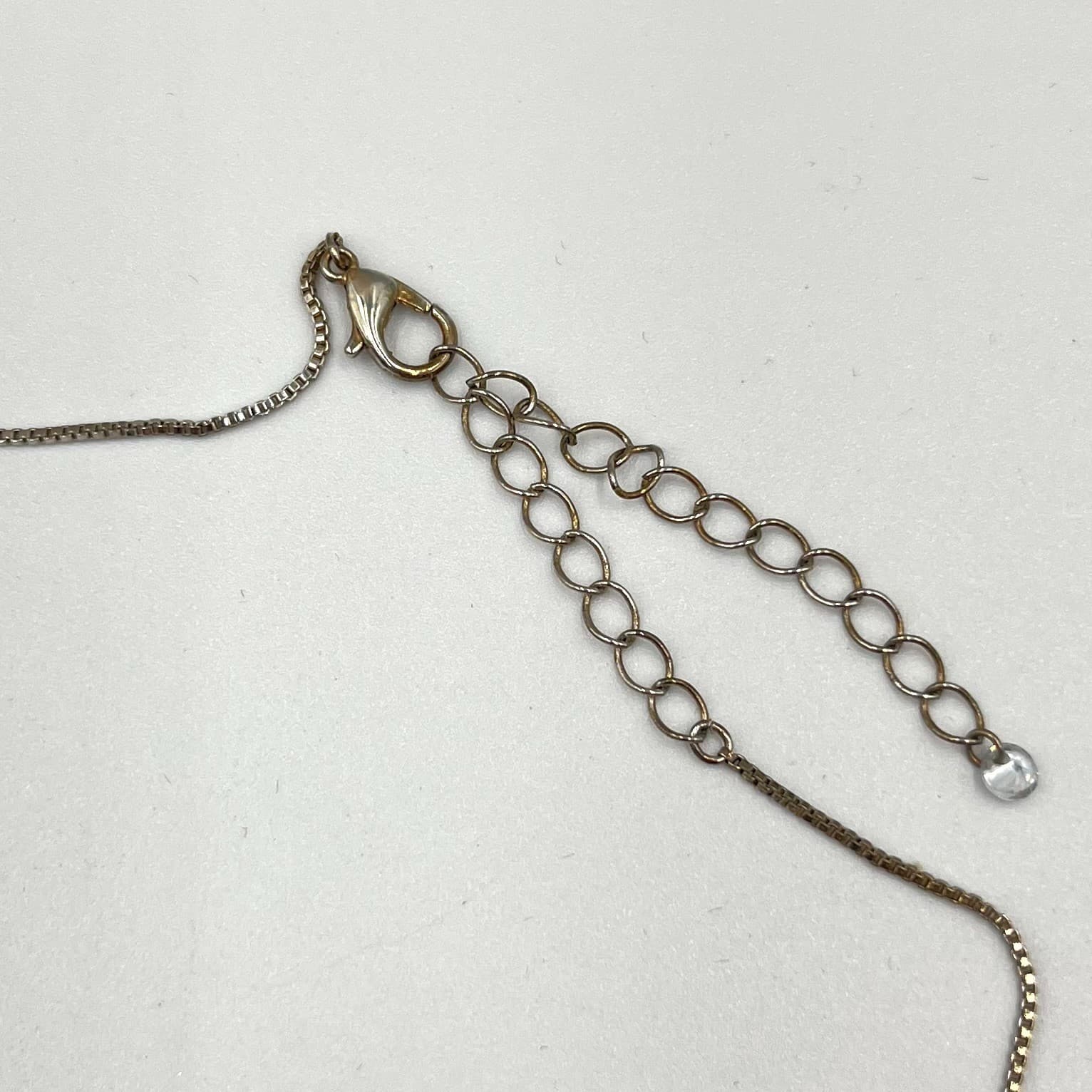 Vintage Y2K Gold Tone Pave Disco Ball Pendant Box Chain Necklace 16" Classic - Thumbnail 2