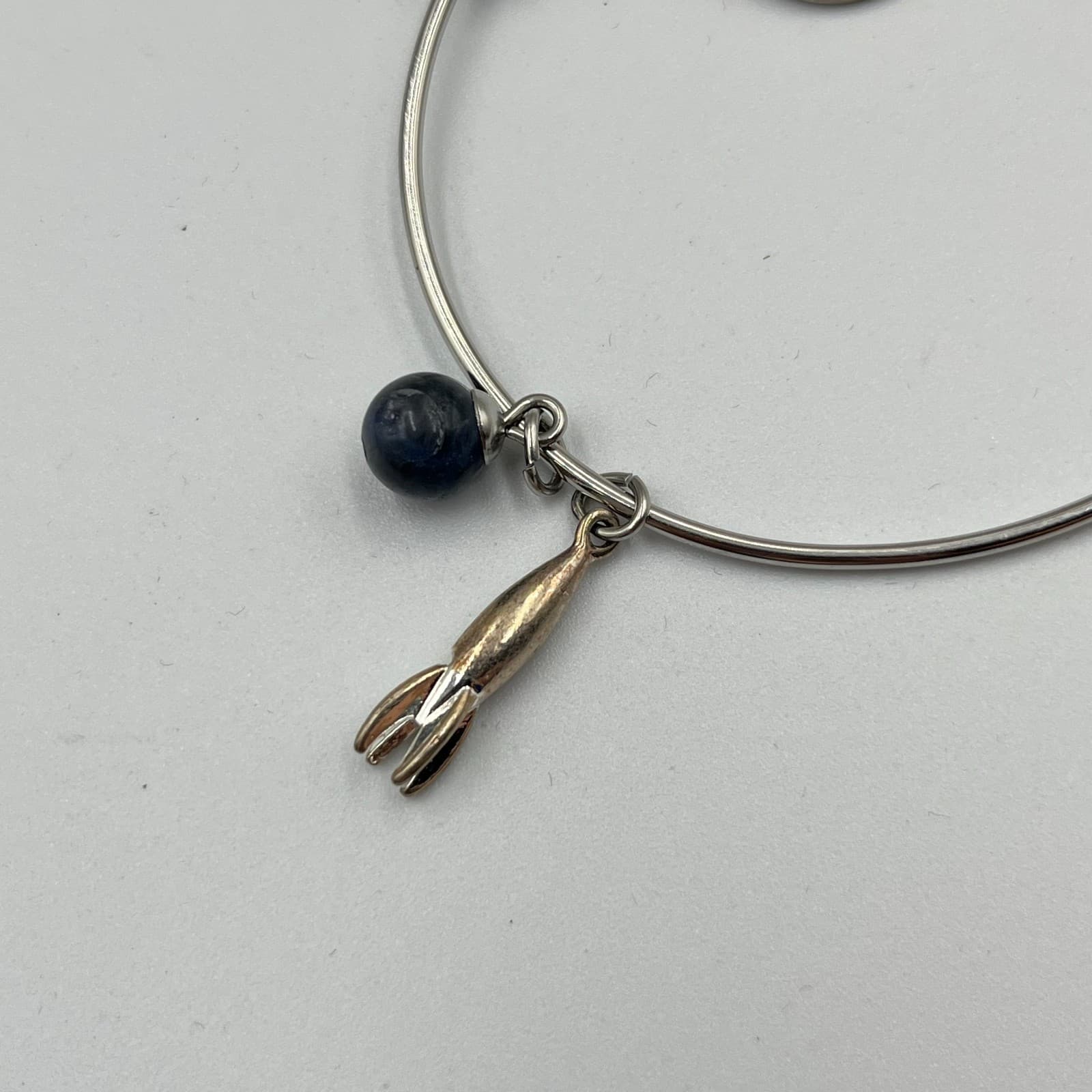 VTG Celestial Silver Tone Charm Bangle "I Love You to the Moon and Back" Classic - Thumbnail 3