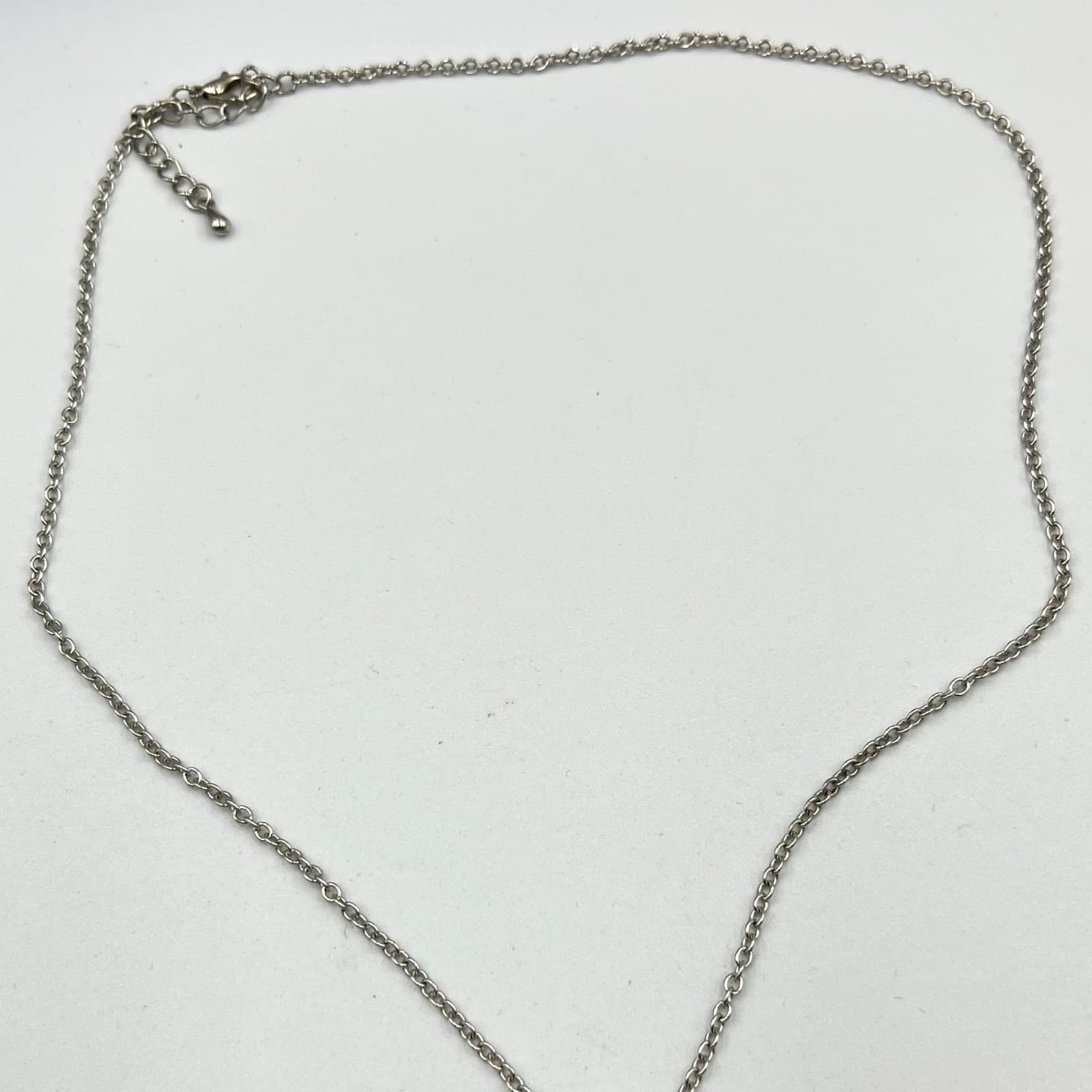 Vintage Retro Silver Tone Oval Abalone Shell Filigree Pendant Necklace Classic - Thumbnail 4