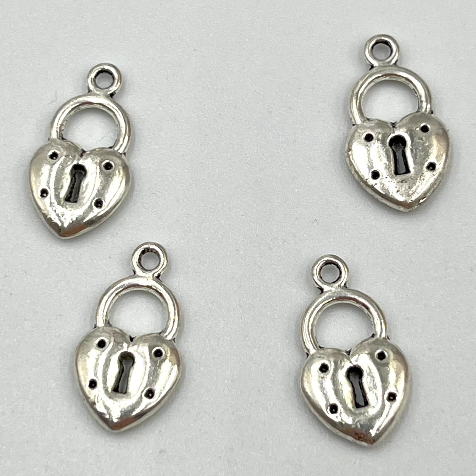Vintage Style Mixed Lot Lock & Key Jewelry Charms Pendatn Set Silver Gold Tone - Thumbnail 13