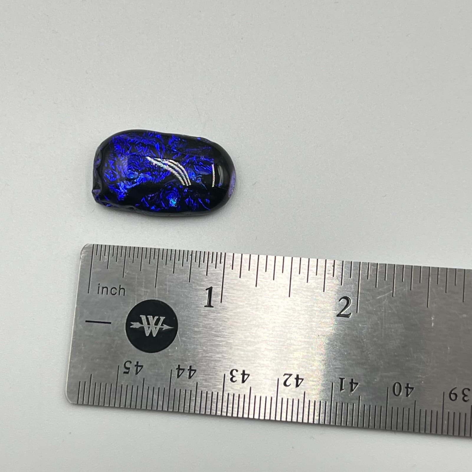 Vintage Artisan Fused Glass Pendant Set Multi Color Dichroic Abstract 4pc - Thumbnail 7