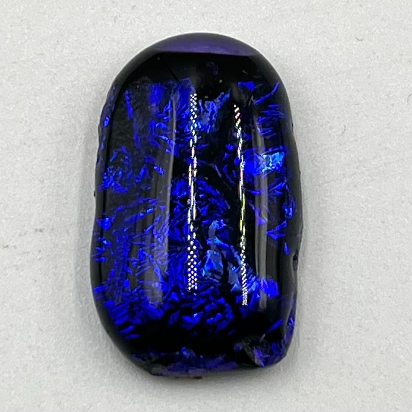 Vintage Artisan Fused Glass Pendant Set Multi Color Dichroic Abstract 4pc - Thumbnail 6