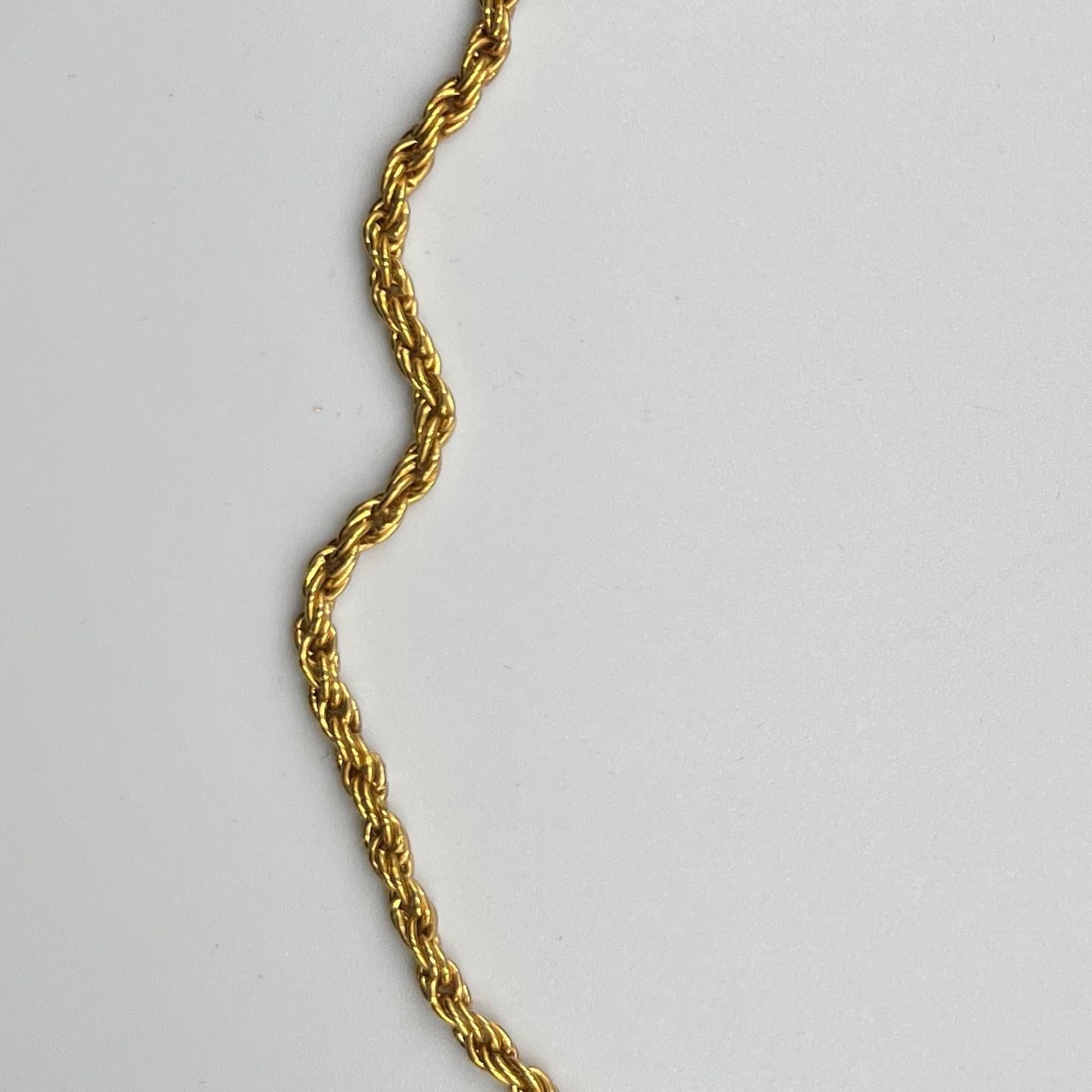 VTG Gold Tone Mixed Link Chain Necklace Retro Long Rope & Curb Layering Piece - Thumbnail 2