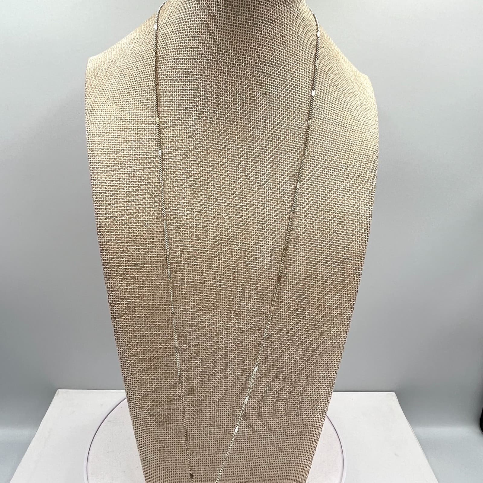 Vintage Y2K Silver Tone Lariat Y-Necklace Faux Pearl Crystal Filigree Accent - Thumbnail 8