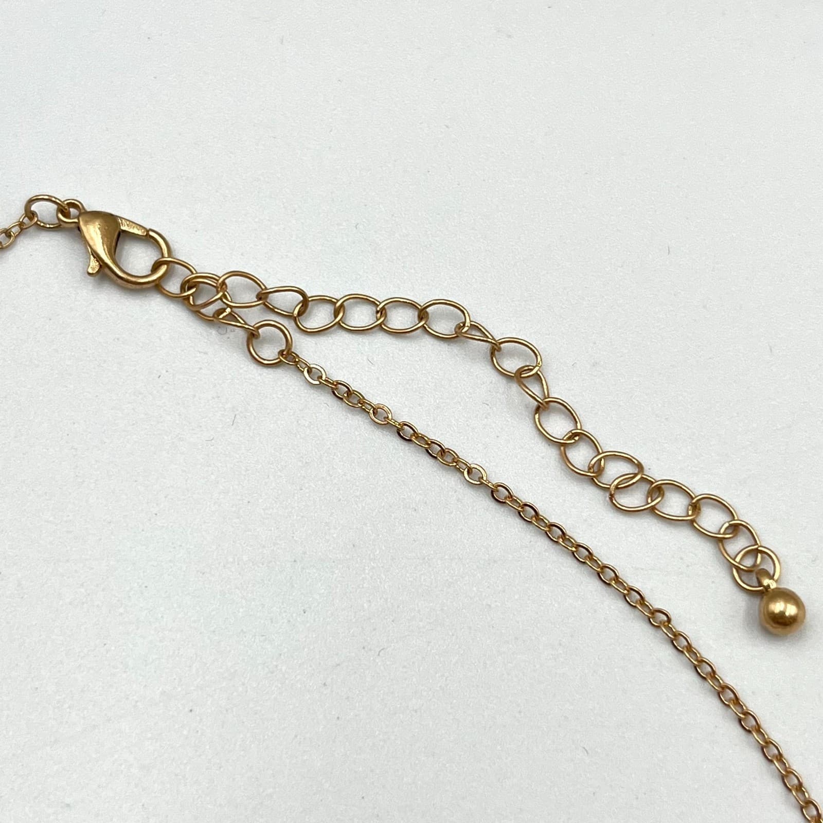 Vintage Minimalist Gold Tone Necklace Black Matte Beads Gold Geometric Accents - Thumbnail 3