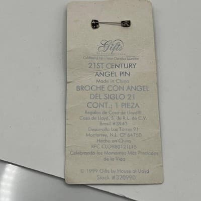 VTG 2000 Millennium Angel Pin Gifts by House of Lloyd 21st Century Brooch New - Thumbnail 5