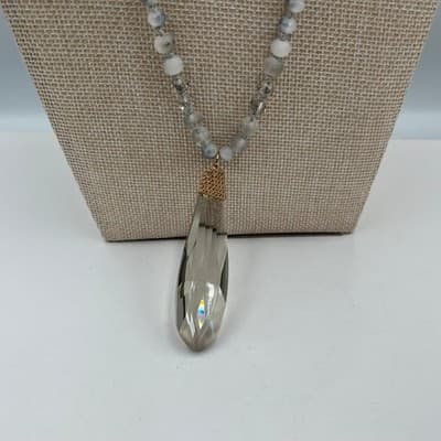 Vintage Erimish Spiky Boho Chic Faceted Crystal Beaded Necklace and Bracelet Lot - Thumbnail 4
