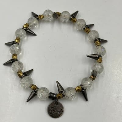 Vintage Erimish Spiky Boho Chic Faceted Crystal Beaded Necklace and Bracelet Lot - Thumbnail 7