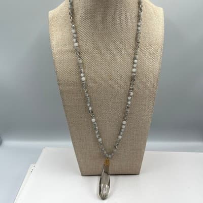 Vintage Erimish Spiky Boho Chic Faceted Crystal Beaded Necklace and Bracelet Lot - Thumbnail 2