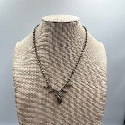 VTG Silver Tone Clear Rhinestone V-Shape Statement Necklace & 2 Tennis Bracelet - Thumbnail 8