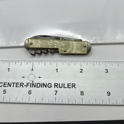 Vintage Camco USA Pocket Knife Corkscrew Wine Opener Faux Mother of Pearl Handle - Thumbnail 4
