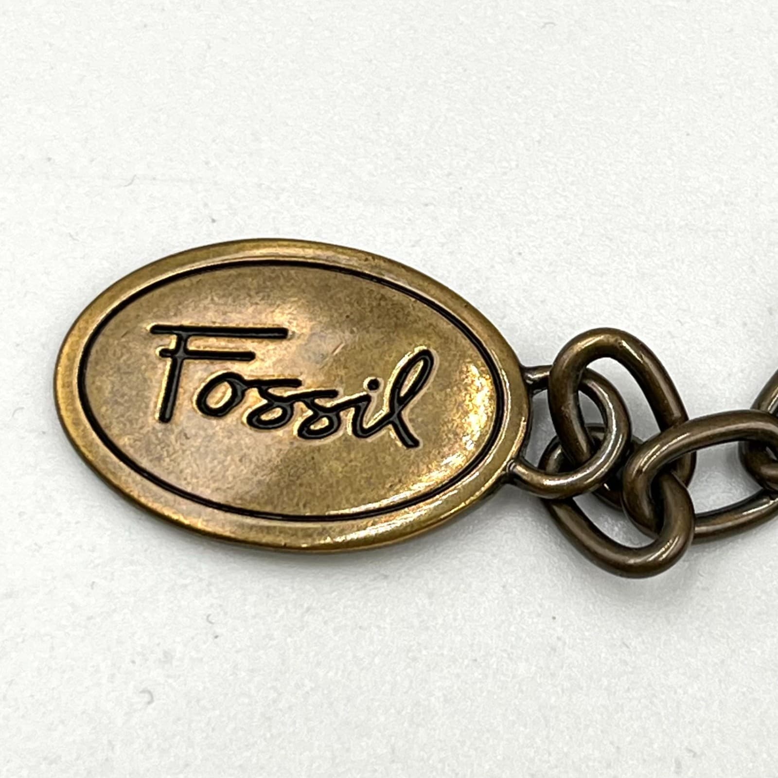 Vintage Fossil Boho Long Station Necklace Mixed Metal Silver Gold Tone Retro - Thumbnail 4